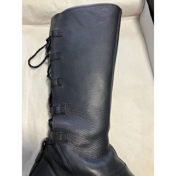 PO-ZU Star Wars REY Black Leather Tall High Boots Size 8 EU 39 USED w Box READ - Picture 13 of 16